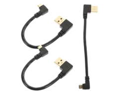 Cabo Micro Usb De 6 Polegadas Com Ângulo Reto 90 Graus, Pacote 3