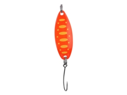 Isca para Truta Blinker 3.5g Laranja Amarelo Ponto