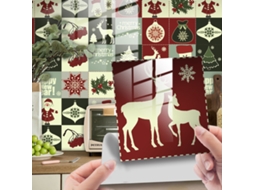 Adesivos Para Azulejos De Natal, 24 Folhas Adesivos Impermeáveis Para Cozinha, Painéis Para Parede Diy