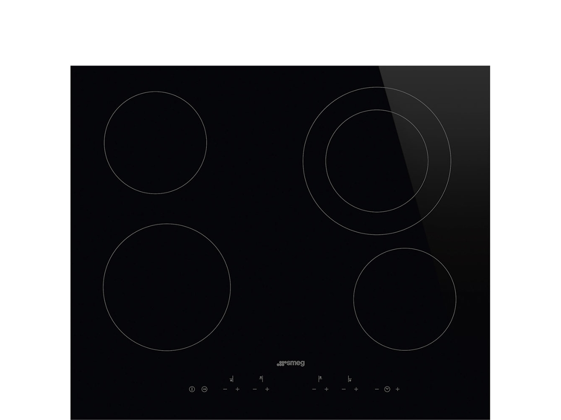 Universal Se364Etd Placa Preto Embutido 60 Cm Cerâmica 4 Zonas SMEG