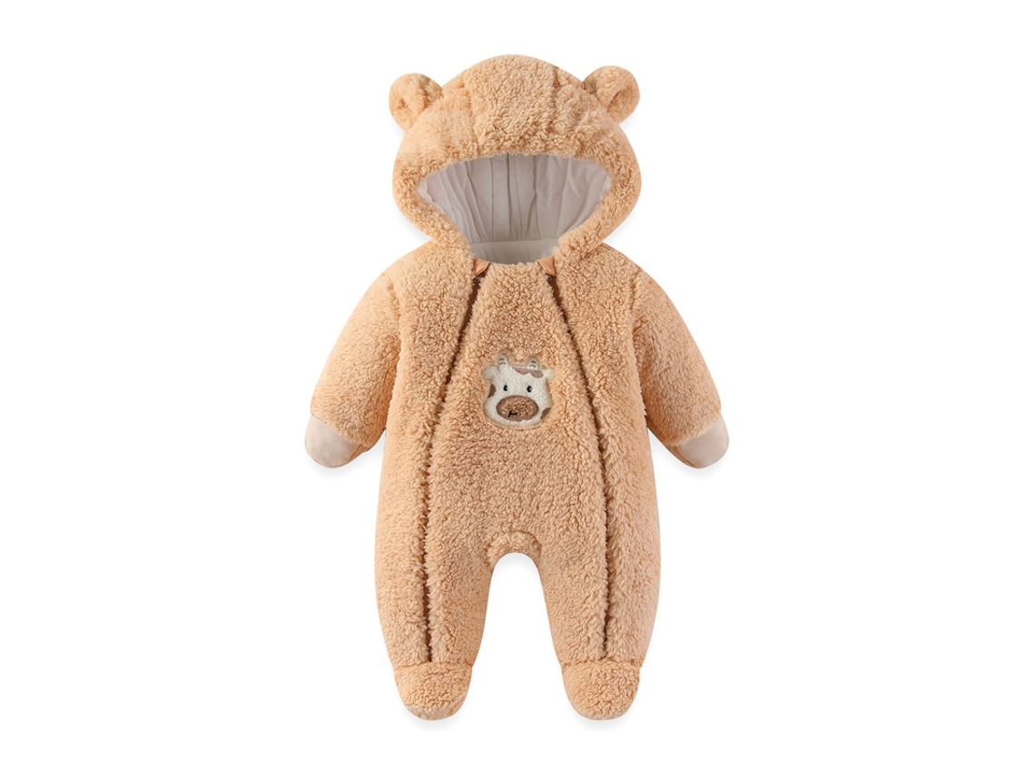 Saco De Dormir De Inverno Para Bebê - Cáqui - 80cm - Eifson
