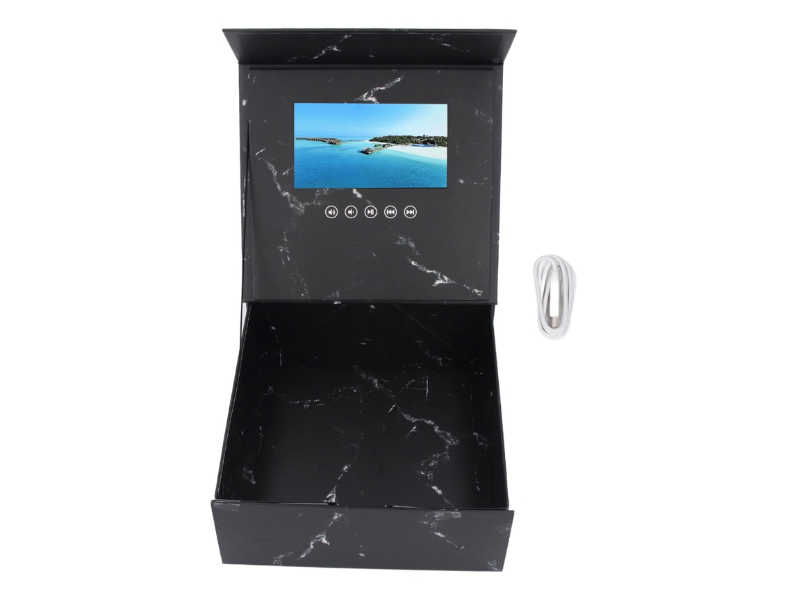 Laxiscreed Cartão De Visita Digital Com Tela Lcd De 7" Para Convites De Casamento E Vídeos Diy