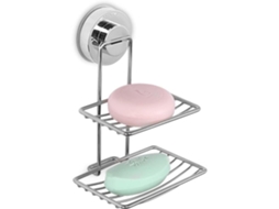 MEOIRUERY Saboneteira De Aço Inoxidável Com Adesivo Potente, Design Contemporâneo, Suporte Autodrenante De 2 Camadas Para Parede De Chuveiro, Banheiro, Cozinha,