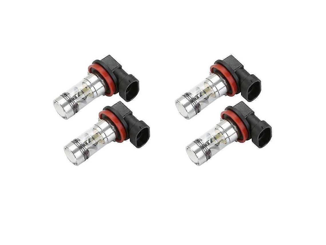 4x Bulbo Led 100w Branco 6000k H8 H11 H16 Névoa Drl