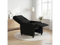 Vidaxl Recliner De Massagem Preto Tecido