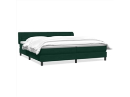 Maison Exclusive - Cama Com Molas/colchões 180x220 Cm Veludo Verde-escuro