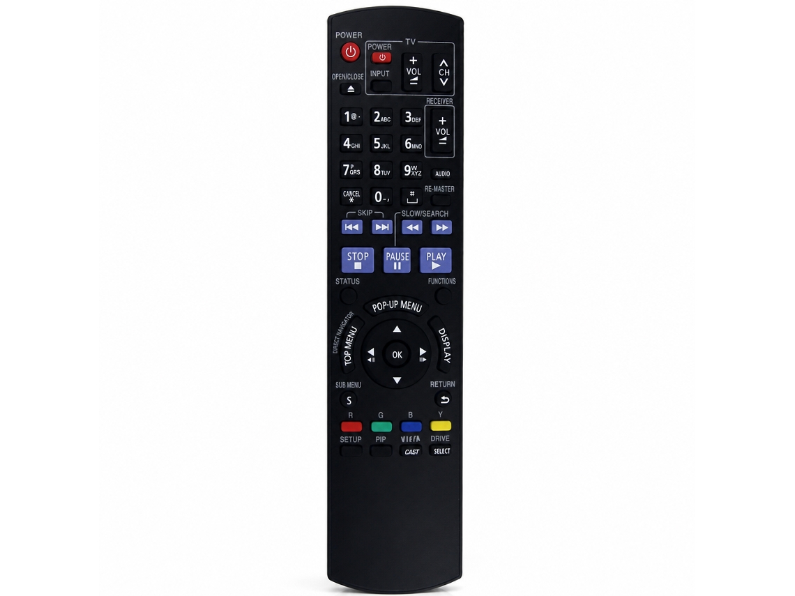 Comando À Distância Para Tv Panasonic Compatível Com N2qayb000378_zhd