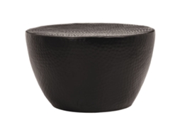 Mesa De Centromesa De Apoiomesa De Café Em Alumínio Martelado Ø 50x30 Cm Preto Wsd33546 Lovely Home