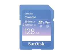 Tarjeta Memoria Secure Digital Sdxc 128gb Sandisk Creator V60 Clase 10 Uhs Ii U3
