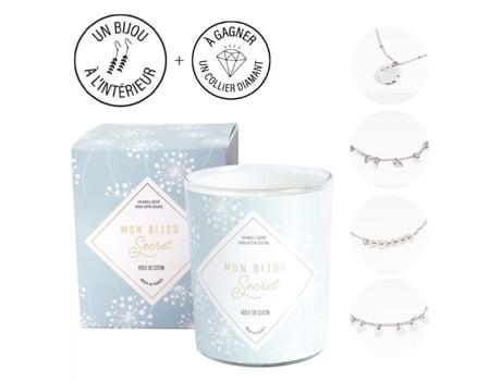 Bougie Bijou Parfumada Vela De Algodão Pulseira Prateada Mon Bijou Secret