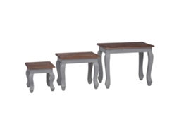 Nesting Table, Nesting Tables Vidaxl Marrom Madeira (n/a)