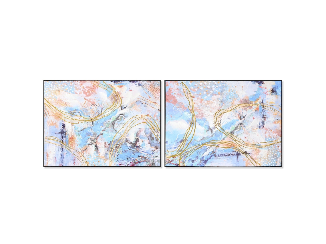 Pintura Dkd Home Decor Abstrato Moderno 2 Unidades