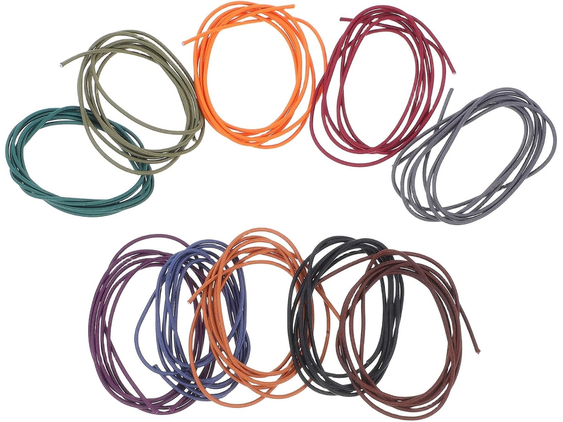 Conjunto Sewroro com 10 peças de cordão elástico de nylon para cadernos, ideal para viagens e como acessório para agendas.