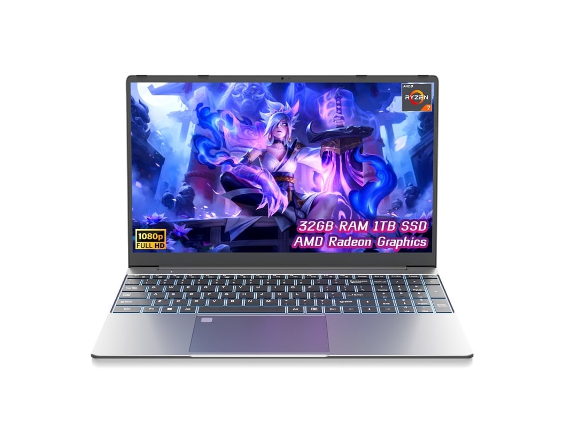 Ninkear A15 Plus Gaming Laptop Amd Ryzen™ 7 5825u 4.5ghz 15.6 Fhd Ips 32gb Ddr4 1tb Ssd Teclado Retroiluminado Desbloqueio Por Impressão Digital (Outlet Grade A)