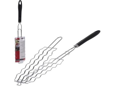 Parrilla 6 salchichas mango negro 9x21x53 cm