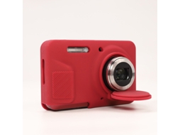 Capa Silicone HEXINYIGJLY para Kodak Pixpro Fz55tampa Objetiva Removível, Anti Risco, Leve Vermelho
