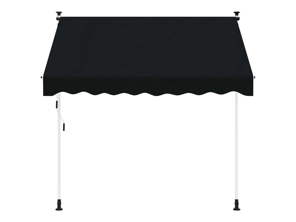 Maison Exclusive - Toldo Retrátil Manual Preto 350 Cm