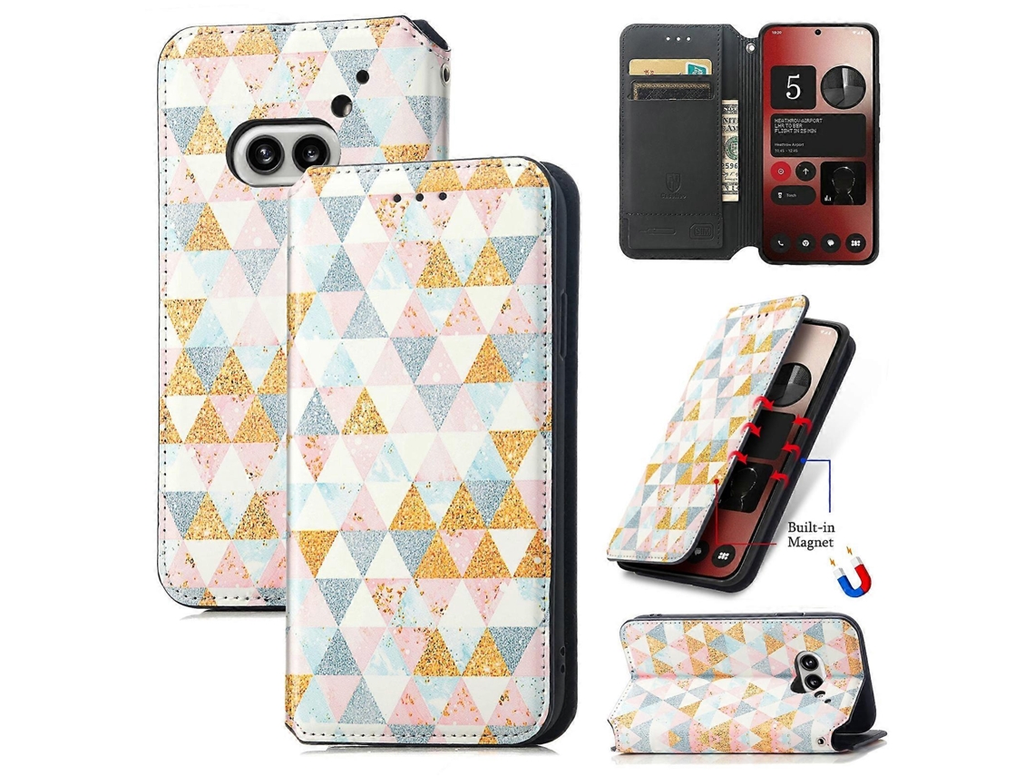 Capa De Celular Caseneo Colorida Em Couro Magnético Para Nothing Phone 2a