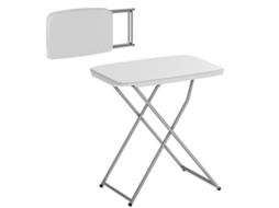 Mesa de Campismo Metal, Hdpe Cor Branco 75 x 50 x 73,5 cm Outsunny