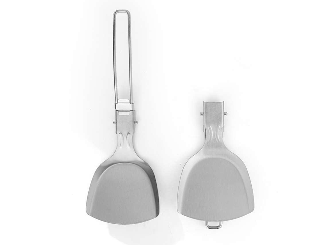 Espátula Dobrável Inox para Camping e Churrasco