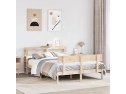Vidaxl Cama Sem Colchão 140x190 Cm Madeira De Pinho Maciça