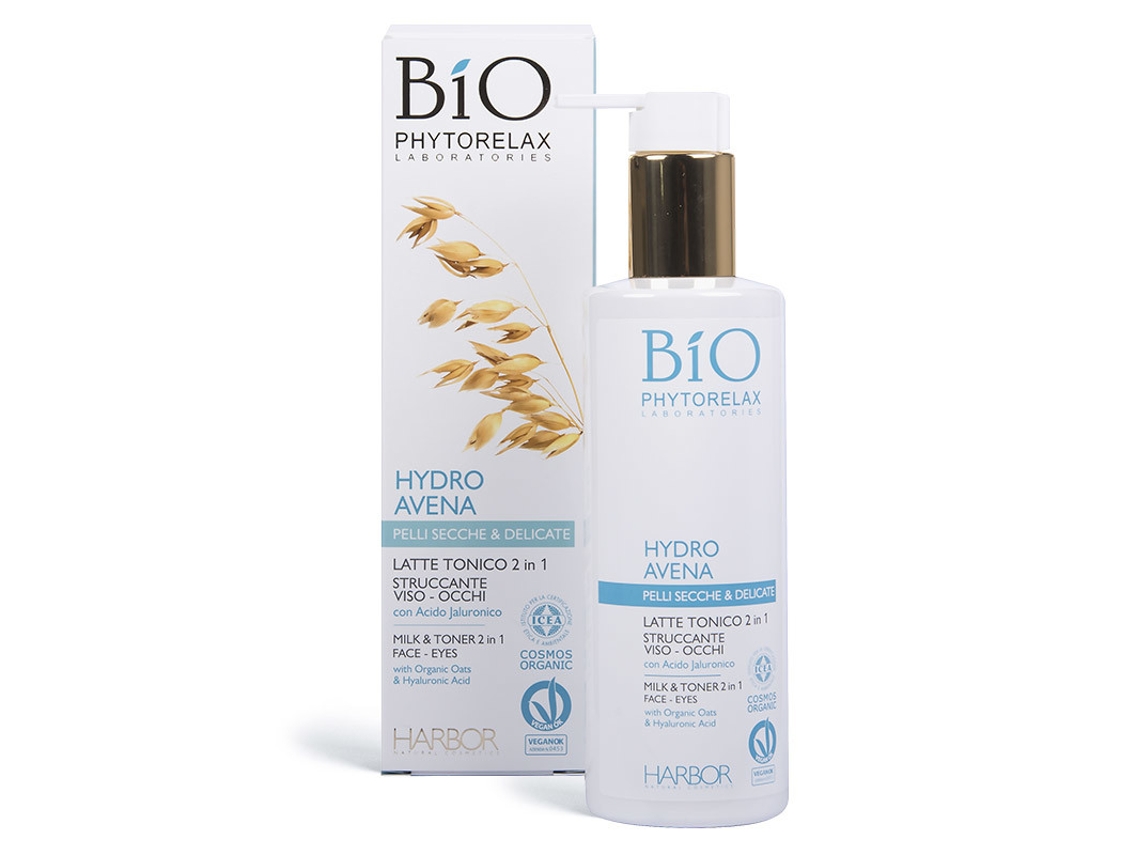 Leite e Toner 2 em 1 Rosto - Olhos Leite de Limpeza Mulher 200 ml PHYTORELAX LABORATORIES