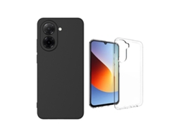 Kit Capa Silicone Superprotect Phonecare Para Xiaomi Redmi A7 4g - Preto / Transparente