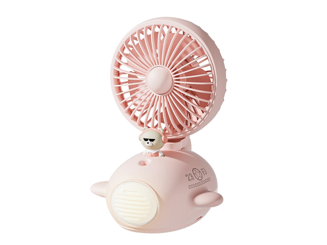 Fã Umidificador Cute com Spray 3 Velocidades Usb Resfriamento Portátil Mesa Rosa | S/MARCA