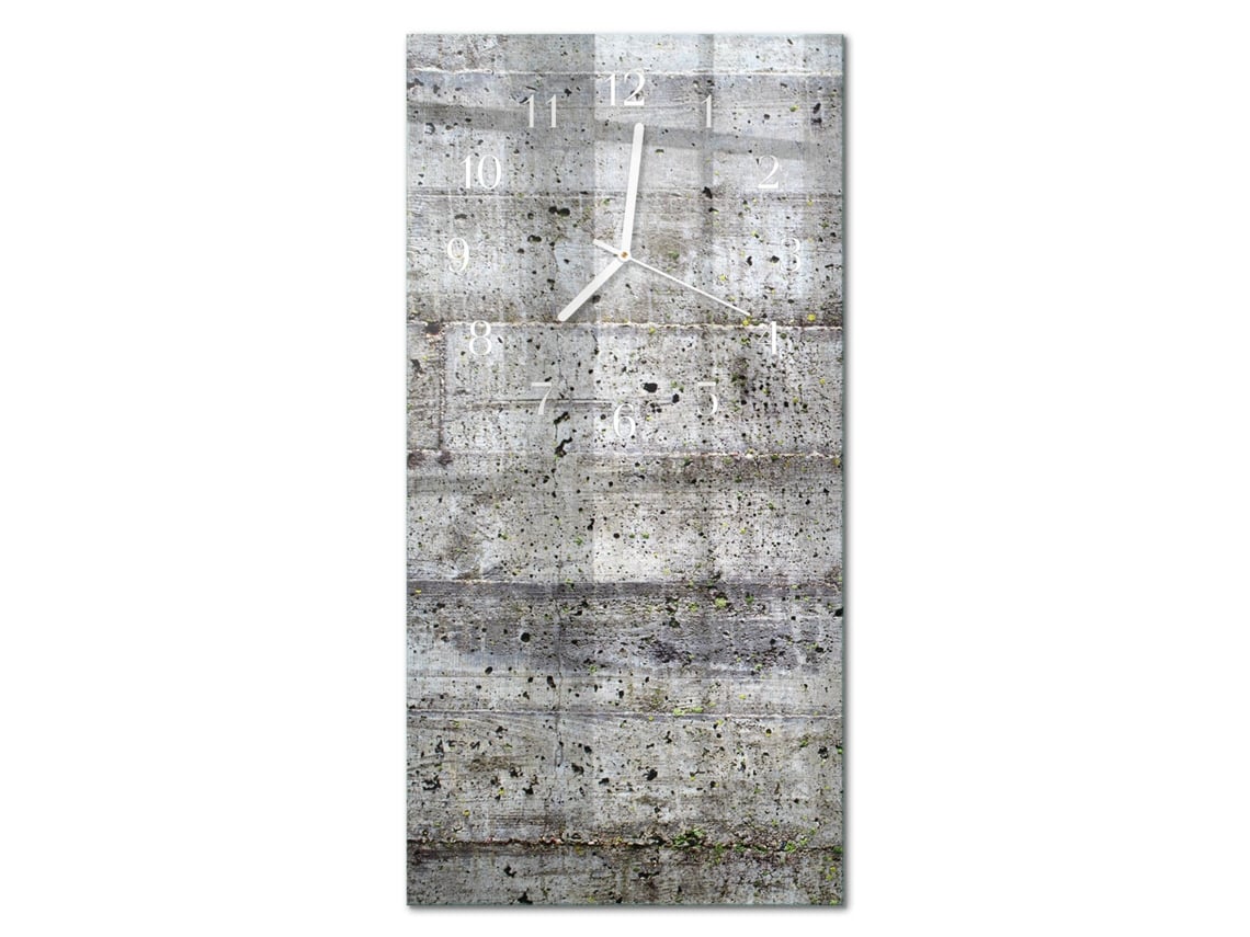 Relógio De Parede De Vidro Cinzento Espelharte (30x60 Cm)