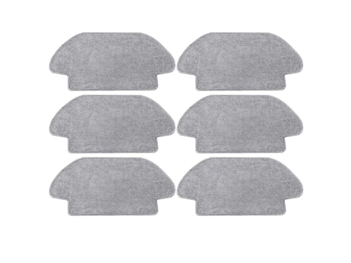 Pacote com 6 Lenços Umedecidos para Aspirador Robô Mi 2s/ S12 Mop P Pro, com Pano de Microfibra Lavável e Acessórios para Esfregão BRILVIBERA