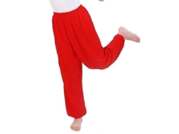 Calcinha Baggy Aladdin Para Crianças Menino Menina Calça Yoga Casual Solta Harem De Mistura De Algodão Vermelho