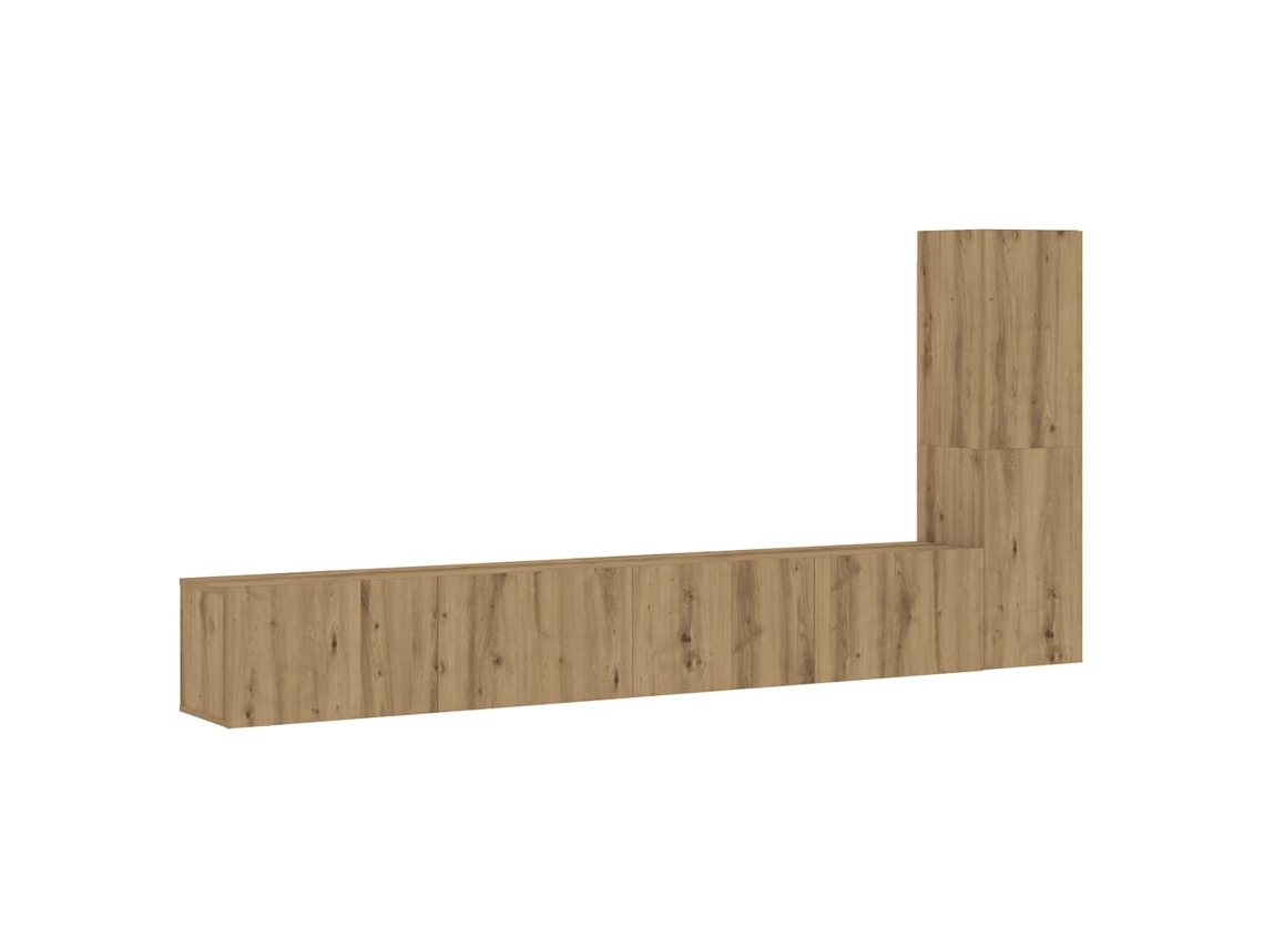 Tv Cabinet Set, Tv Cabinet Sets Vidaxl Marrom Madeira Processada (n/a)