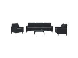 Vidaxl 4 Pcs Conjunto De Sofás Com Almofadões Veludo Preto