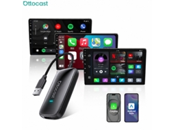 Adaptador Carplay Inalámbrico 3 En 1 Para Android Auto Y Carplay, Con Netflix/youtube, 4gb+32gb, Wifi 6 Ottocast Play2 Video Ultra