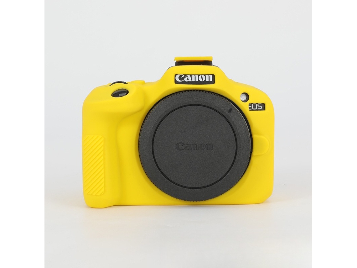 Capa Silicone HEXINYIGJLY para Canon Eos R100macia Antirriscos, Proteção Anti Queda Amarelo