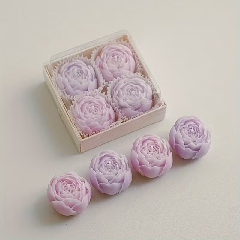 Vela Perfumada De Peônia Violeta, Zimbro E Alecrim Decoração Mística E Purificadora Para O Lar Rosae