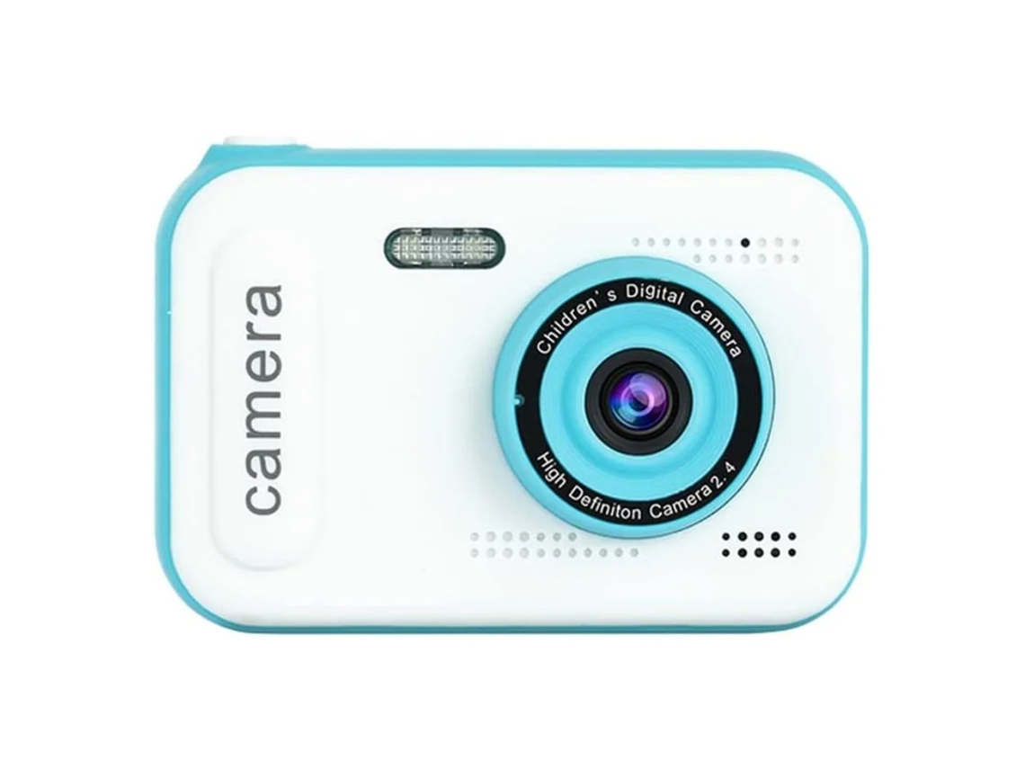 Mini câmera digital para crianças, câmera de vídeo digital 1080p com lente dupla e tela IPS de 2,4 polegadas, branca Yizhood