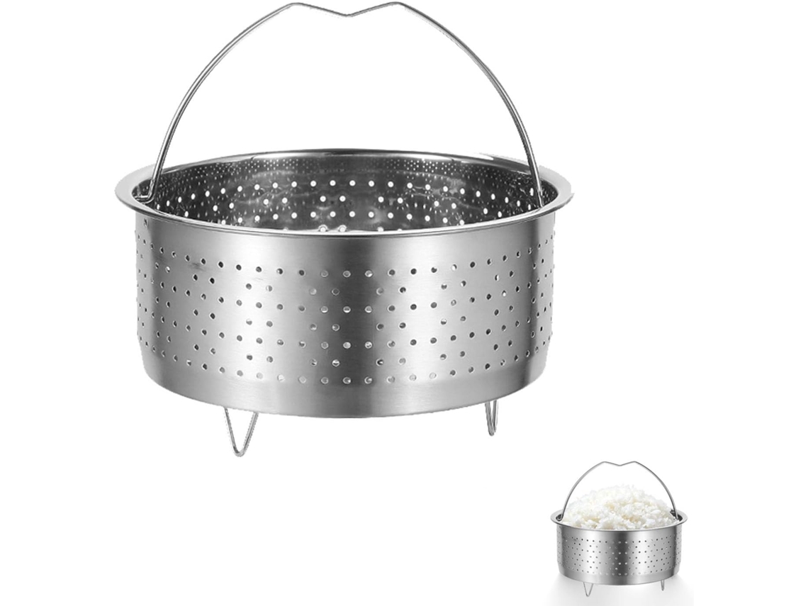 Vaporizador De Aço Inoxidável, 17,5 Cm, Interior Do Vaporizador Com Alça Para Cozinhar Vegetais E Alimentos Zeuxo