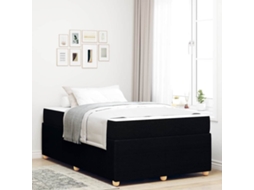 Vidaxl Estrutura Da Cama Preto 120 X 200 Cm Tecido