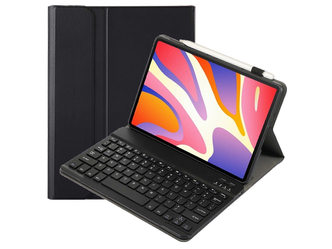 Capa Protetora Ah17 Para Huawei Matepad 11.5 Com Teclado Bluetooth Destacável E Suporte Em Couro, Multicolorida. Tuotuo