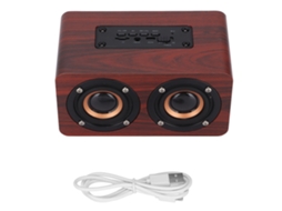 Aetheria altavoz Bluetooth de Madeira Retrô Sem Fio Subwoofer Estéreo Aux para Casa Tablet Cor Grão de Madeira Marrom