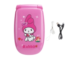 Telefone Celular Flip Mini De 1.44 Polegadas 32mb+32mb Duas Chips Bateria 1850mah Plug Us Rosa