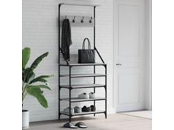 Vidaxl Bengaleiro Com Arrumação Calçado 70x34x184 Cm Cinzento Sonoma