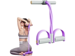 Aparelho para exercícios abdominais - 6 tubos com elevação e pedal multifuncional para pernas. Condicionamento físico, perda de peso, ioga e hidroginástica.