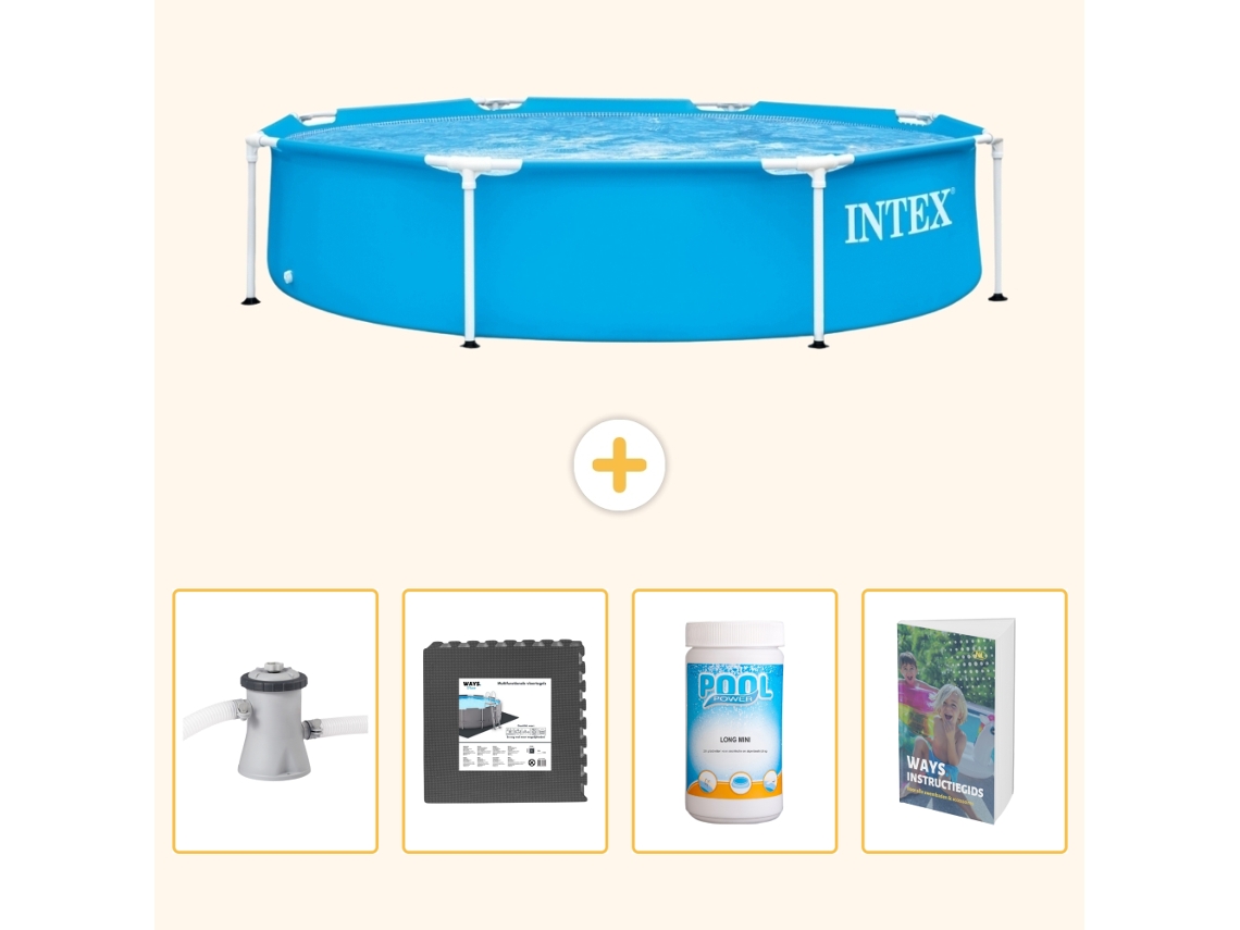 Piscina com Estrutura Redonda 244x51 Cm 5 peças Scb125 INTEX