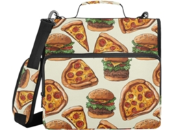 Pasta Organizadora Com Zíper E Alça De Ombro, Grande Capacidade, 3, 8cm 1, 5 Polegadas, 3 Bolsos Lápis, Pasta