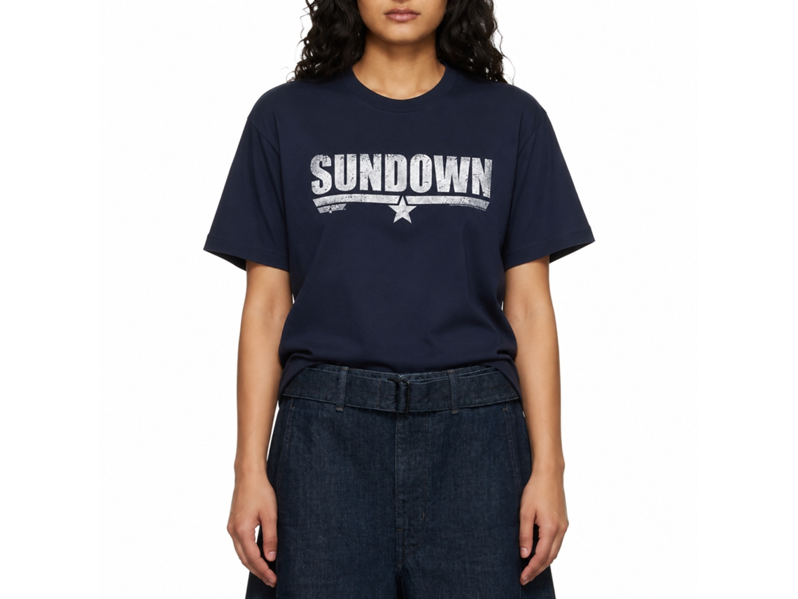 Rockinstone Top Gun Movie Sundown Navy Adult T-shirt Size:xxxl