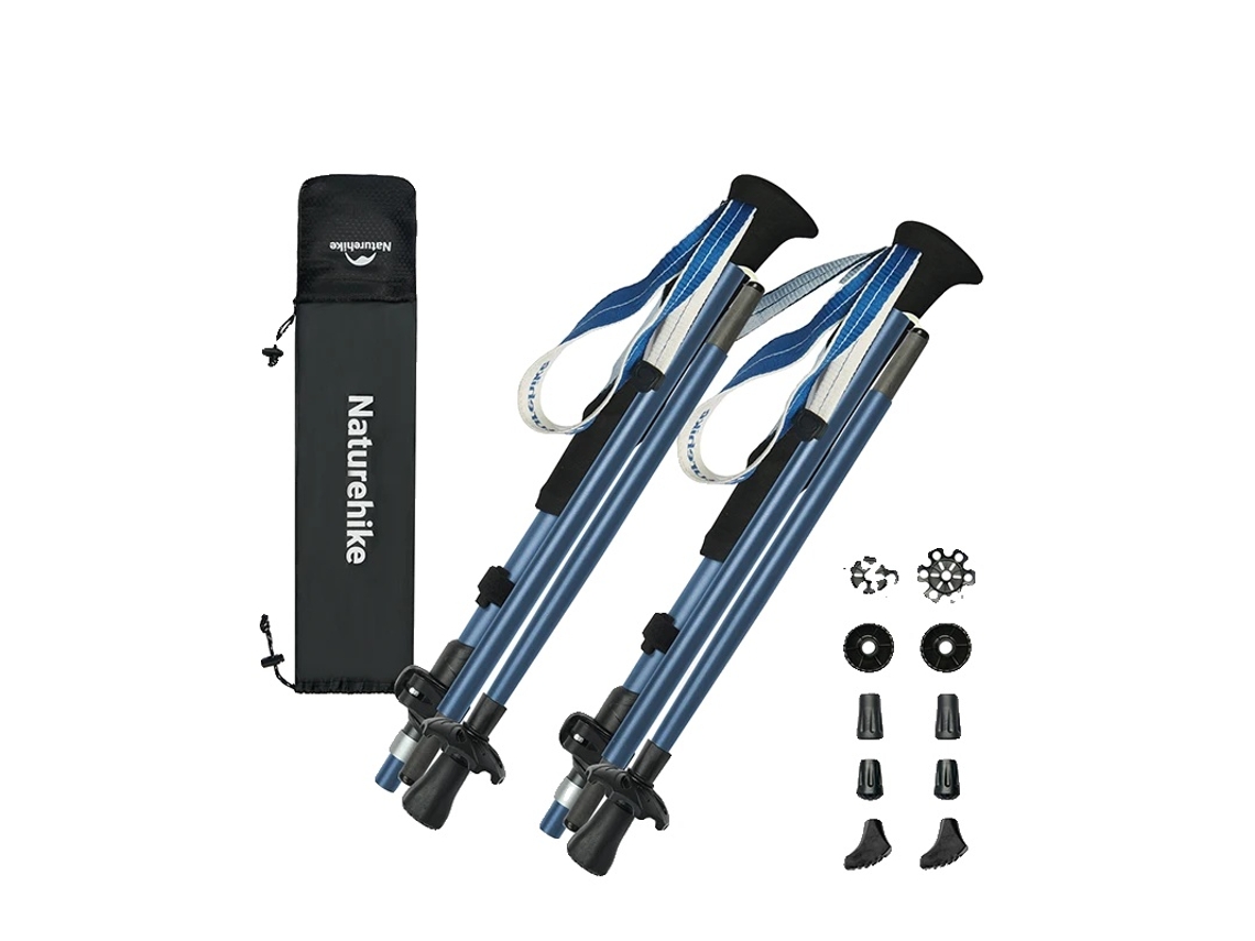 Bastão De Trekking, Leve, Comprimento Ajustável, Ul Cinza L 2pcs