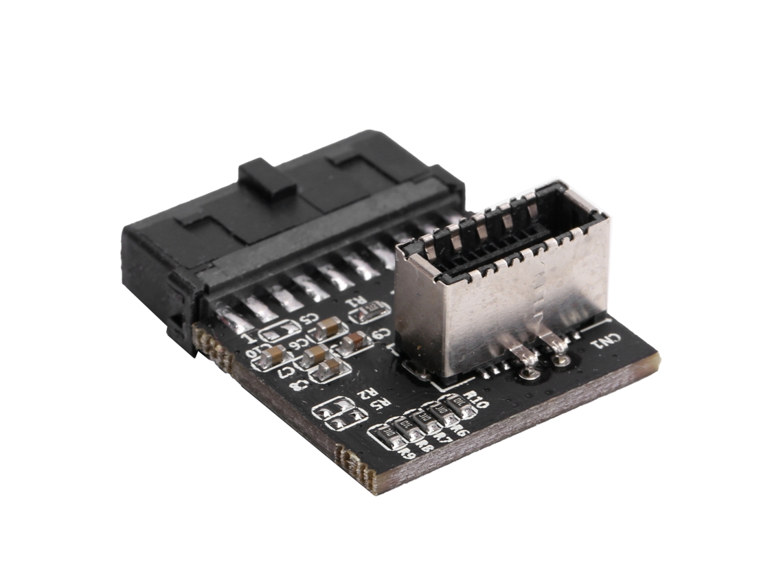 Placa Adaptadora De Extensão Ativa Usb 3.0 Para Conector Fêmea De Cabeçalho De 20 Pinos Type-e