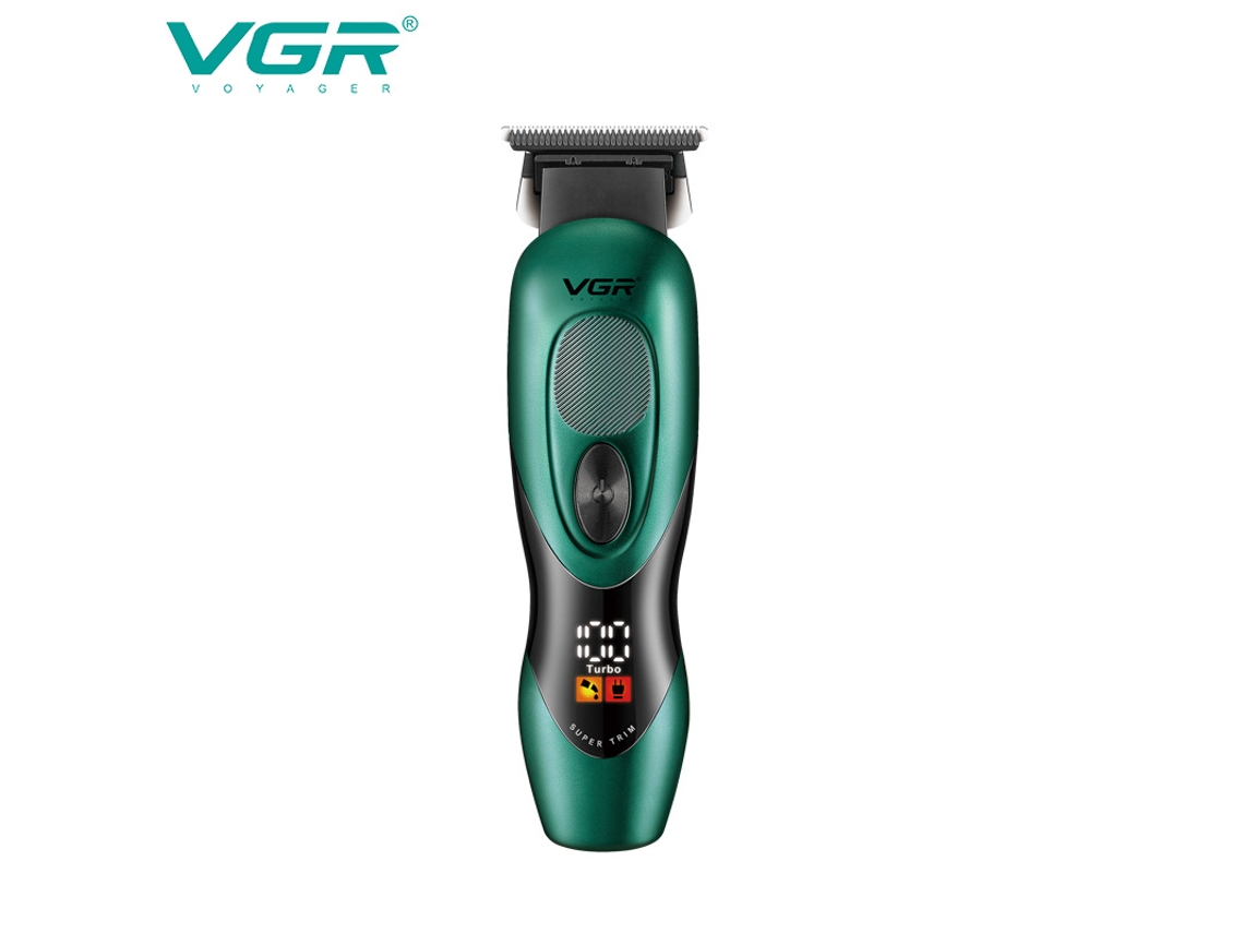 Máquina de Cortar Cabelo Elétrica com Visor Digital e Função de Gravação, Recarregável MDUG (verde)